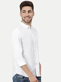 Rad prix Men Solid White Cotton Formal Full Sleeve Shirt-thumb2