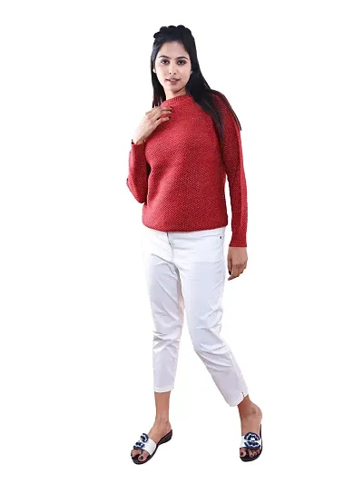 Rad prix Women Red Lurex Pullover