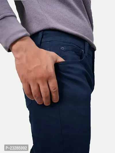 Rad prix Men Basic Navy Stretch Denim Jeans-thumb3
