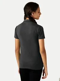 Girls Black Polo T-shirt-thumb3