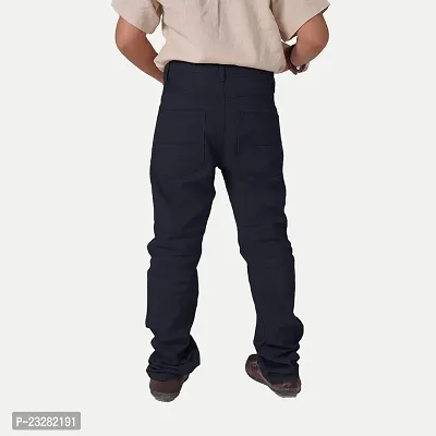 Rad prix Boys Navy-Blue Regular-fit Trousers-thumb4