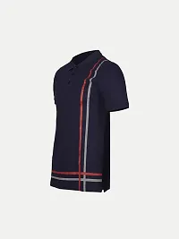 Rad prix Men Solid Cotton Slim Fit Printed Polo T-Shirt-thumb1