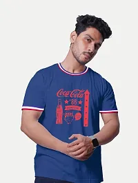 Rad prix Men Blue Graphic Printed Round Neck T-Shirt-thumb1