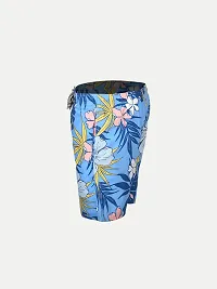 Rad prix Men Light Blue Abstract Printed Casual Shorts-thumb1