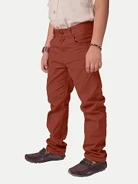 Boys Casual Woven Pants- Maroon Colour-thumb2