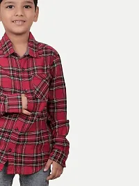 Rad prix Teen Boys Red Checked Casual Shirt-thumb2