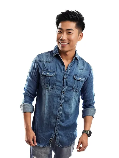 Rad prix Men Dark Heavy Washed Shirt