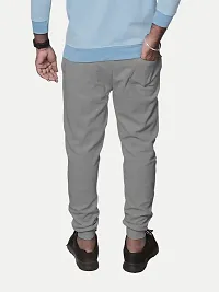 Rad prix Men Solid Grey Cotton Regular Fit Lounge Track Pants-thumb3