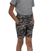 Elegant Grey Cotton Printed Shorts For Boys-thumb1