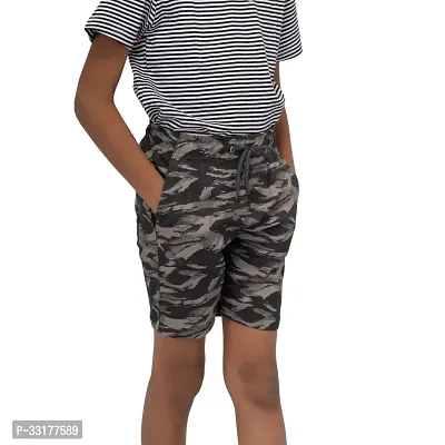 Elegant Grey Cotton Printed Shorts For Boys-thumb2