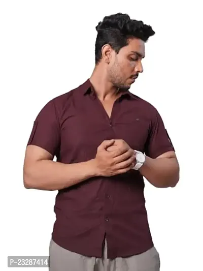 Rad prix Men Solid Maroon Pure Cotton Casual Shirt