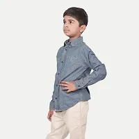 Rad prix Teen Boys Mid Blue Washed Shirt-thumb1