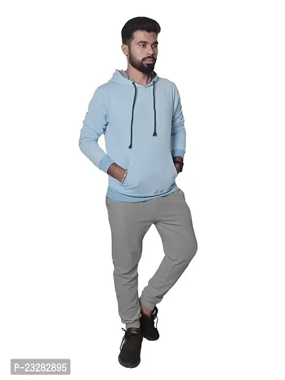 Rad prix Men Solid Grey Cotton Regular Fit Lounge Track Pants-thumb0