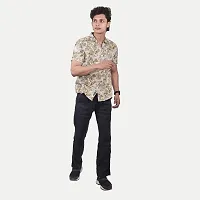 Rad prix Men Casual Off White Abstract Printed Cotton Shirt-thumb2