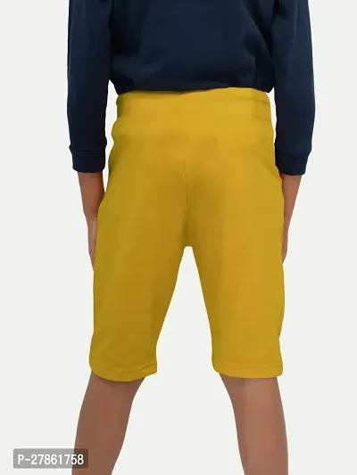 Boys Yellow Printed Shorts-thumb4