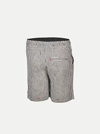 Rad prix Boys Pin Stripe Beige Cotton Cargo Shorts-thumb3