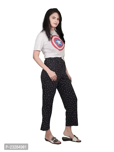 Rad prix Women's Navy Blue Polka Dot Printed Pyjamas-thumb0