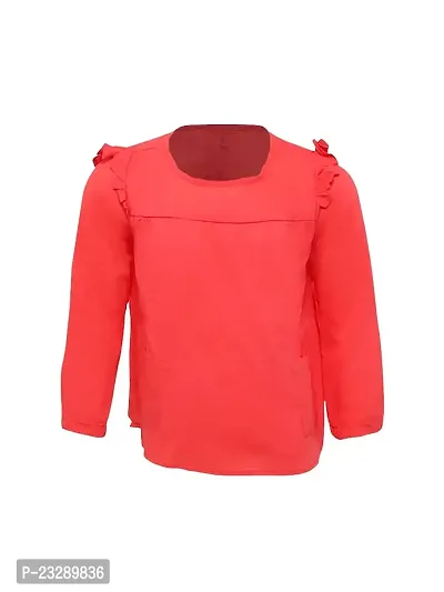 Rad prix Green Solid Blouse (8-9Y, Red)-thumb0