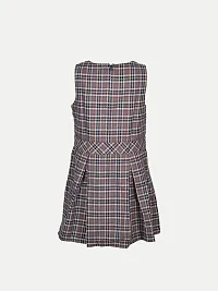 Rad prix Girls Black A-line Pleated-Dress with Checks-thumb2