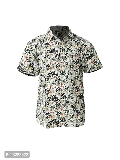 Rad prix Boys White All-Over Printed Casual Shirt