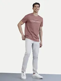 Rad prix Men Pink Printed Spread Good Vibes T-Shirt-thumb2