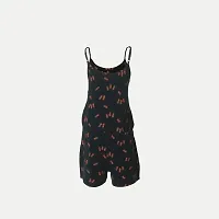 Rad prix Girls Printed Black Sleeveless Playsuit-thumb3