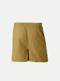 Elegant Yellow Cotton Solid Shorts For Boys-thumb3