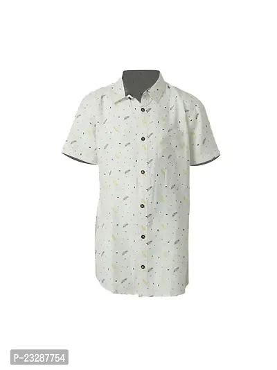 Rad prix Teen Boys White Floral Printed Woven Shirt-