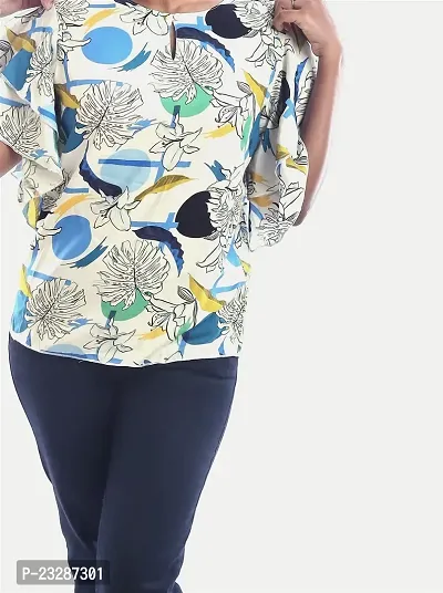 Rad prix Women White Floral Printed Blouse-thumb4