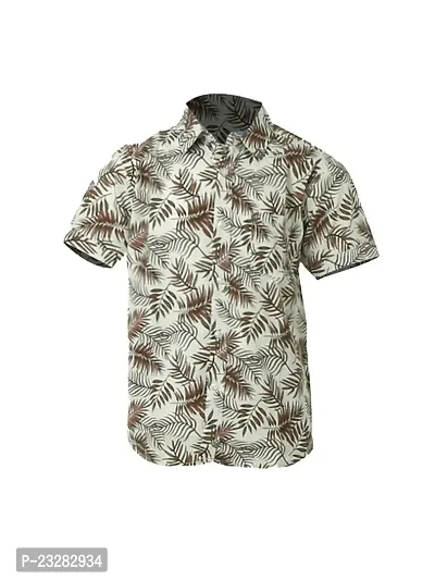 Rad prix Boys White All-Over Printed Casual Shirt