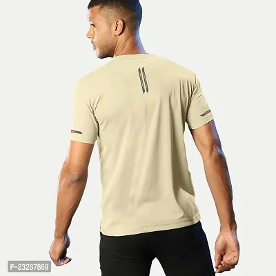 Rad prix Men Sand Regular Fit Sports T-Shirt-thumb5