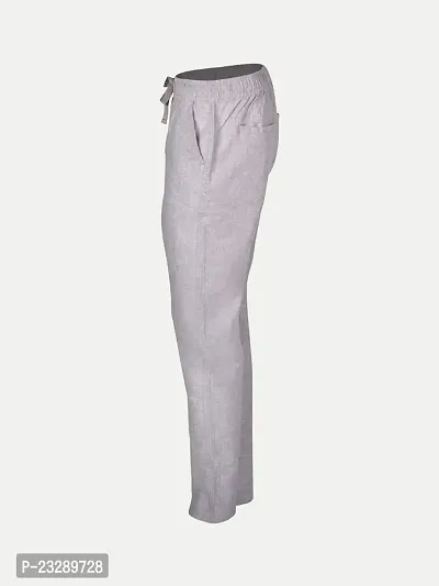 Rad prix Men Grey Solid Remi Cotton Chinos Trousers-thumb3