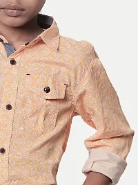 Rad prix Orange All-Over Printed Casual Shirt.-thumb2