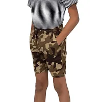 Elegant Brown Cotton Printed Shorts For Boys-thumb2