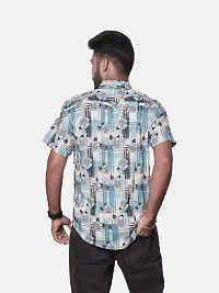 Rad prix Men Casual White Abstract Printed Cotton Shirt-thumb3