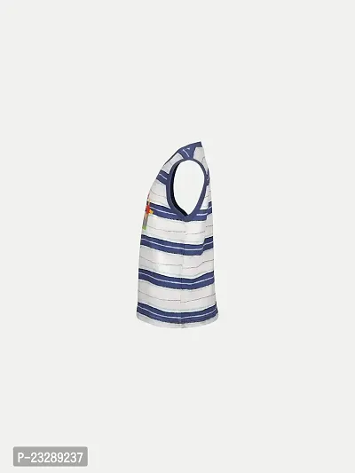 Rad prix Teen Boys Mint/Grey Striper Tanktop (10-11 Years, Blue)-thumb3