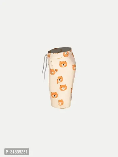 Teen Boys Cream Printed Shorts with Letter prints-thumb3