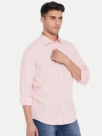 Rad prix Men Solid Pink Cotton Formal Full Sleeve Shirt-thumb1
