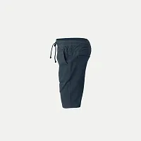 Elegant Grey Cotton Solid Shorts For Boys-thumb2