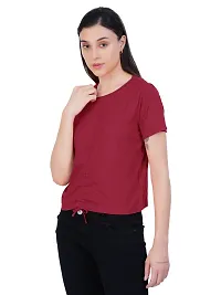 Womens Rose Wood Ruched Tops-thumb2