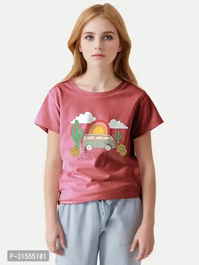 Stylish Cotton T-Shirt for Kids Girl-thumb0