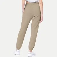 Womens Beige   Solid Joggers-thumb4