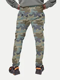 Rad prix Men Grey Camoflauge Elasticated Cotton Cargo Joggers-thumb3