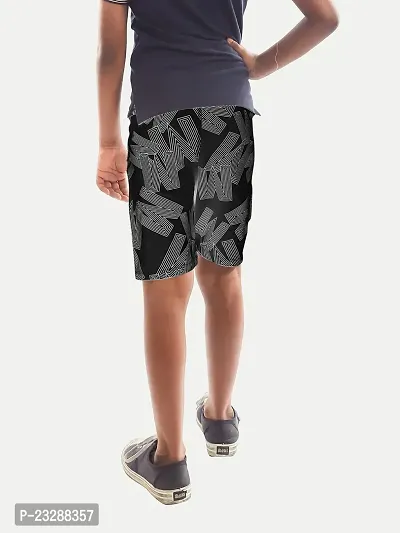 Rad prix Teen Boys Black Printed Shorts-thumb4