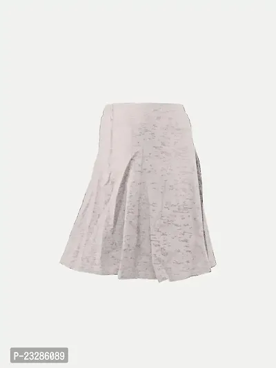 Rad prix Girls Beige Woven Pleated Skirt-thumb3