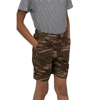 Elegant Green Cotton Printed Shorts For Boys-thumb1