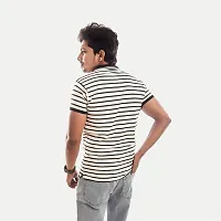 Stylish Multicoloured Striped Cotton Polos For Men-thumb3