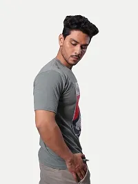 Rad prix Mens Light Grey Music Printed T-Shirt-thumb2