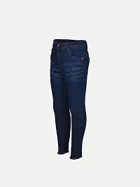 Rad prix Girls Blue Heavy Washed Distressed Denim Pant-thumb1