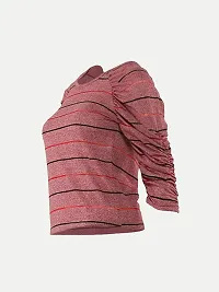 Rad prix Teen Girls Rouge-Pink Striped Top-thumb1